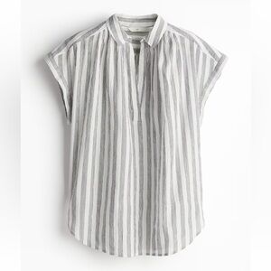 H&M Striped Linen Blouse